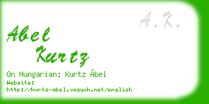 abel kurtz business card